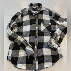 S Rails Womens Hunter Plaid Flannel Button Up Shirt Green Black Classic Small